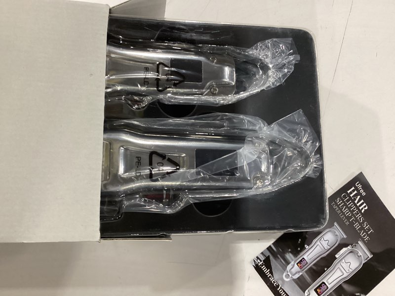 Condition photo showing Good Condition for ufree hair clippers for men professional, barber clippers and trimmers set, cordless hair clippers for hair cutting kit with led display, electric hair trimmer, gifts for men, silver