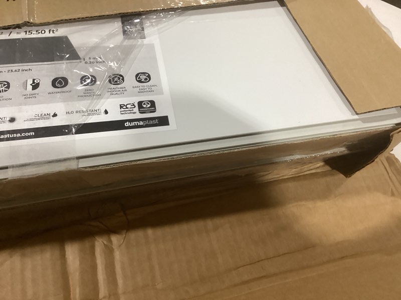 Condition photo showing Good Condition for Dumawall+ Waterproof Wall Tiles, Easy-to-Install, Tongue & Groove System, UV Resistant, Strong & Durable | No Grouting, Cut with Hand Tools, Rome Polished Marble Rome Polished Marble 16 Pack: 11.81" x 23.62"