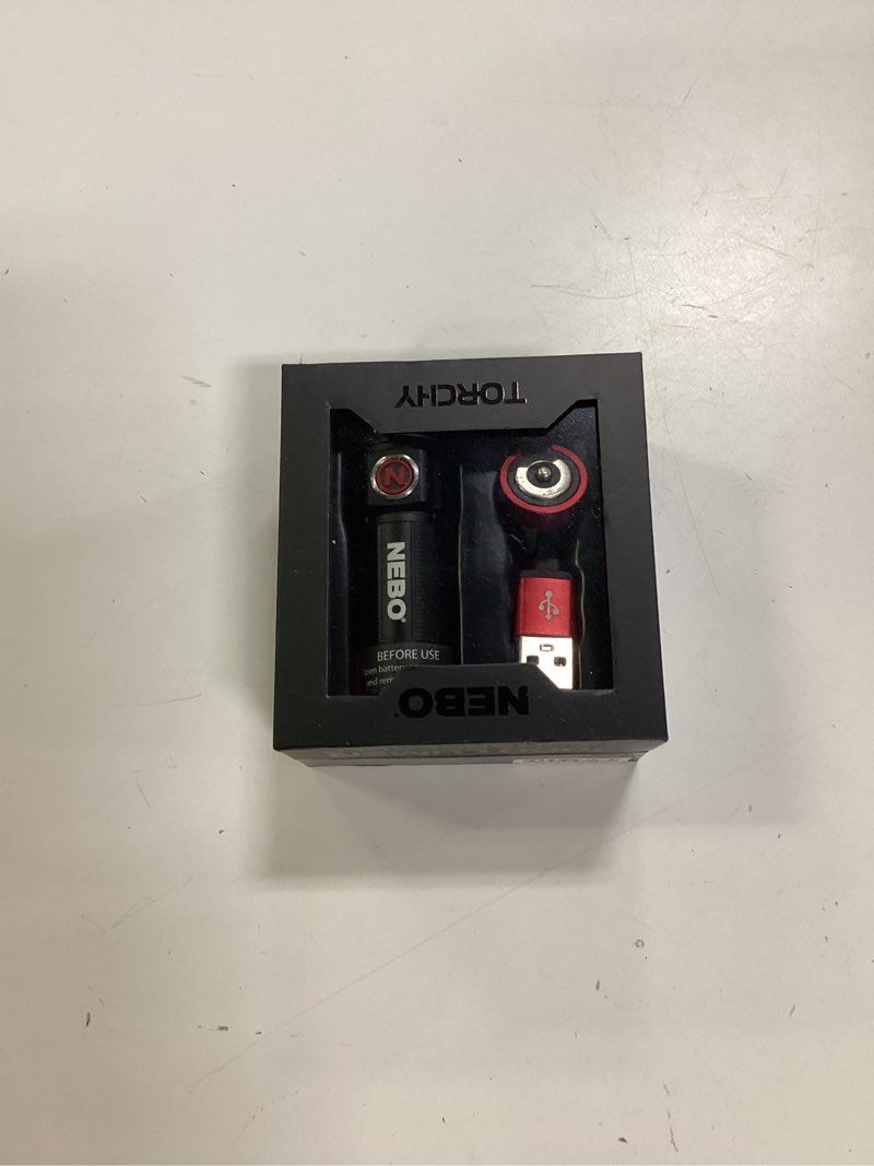 Condition photo showing New/Like New for NEBO Torchy Rechargeable Pocket Flashlight | 1,000 Lumens, 5 Light Modes, Magnetic Base & Steel Clip, Water Resistant, LED Mini Flashlight for EDC & Camping, Includes Charging Cable Black 1000 Lumen