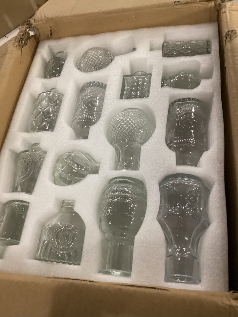 Condition photo showing New/Like New for cewor glass bud vases in bulk, set of 64 small vases for centerpieces, flower vases for flowers in bulk for rustic wedding home table decorations