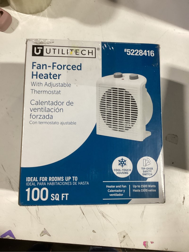Condition photo showing Good Condition for Utilitech 1500 -Watt Fan Compact personal Indoor Electric Space Heater with Thermostat