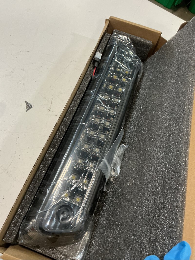 Condition photo showing Good Condition for third 3rd brake light, led high mount stop light for 2009-2014 ford f150, 10-14 lincoln mark lt, rear center cab roof tail cargo lamp, does not fit svt raptor & models with hill descent control 2009-2014 f150