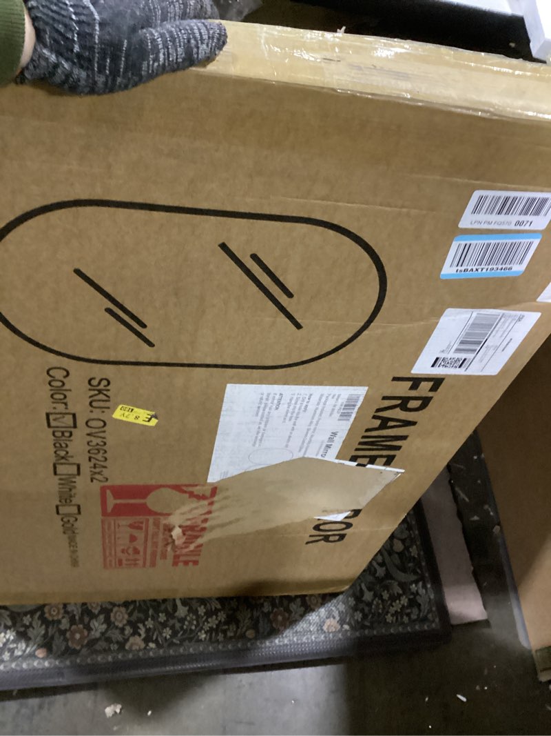 Condition photo showing Good Condition for Oval Bathroom Mirror for Wall, 2 Pack 24"x36" Bathroom Vanity Mirror for Over Sink, Bedroom, Living 