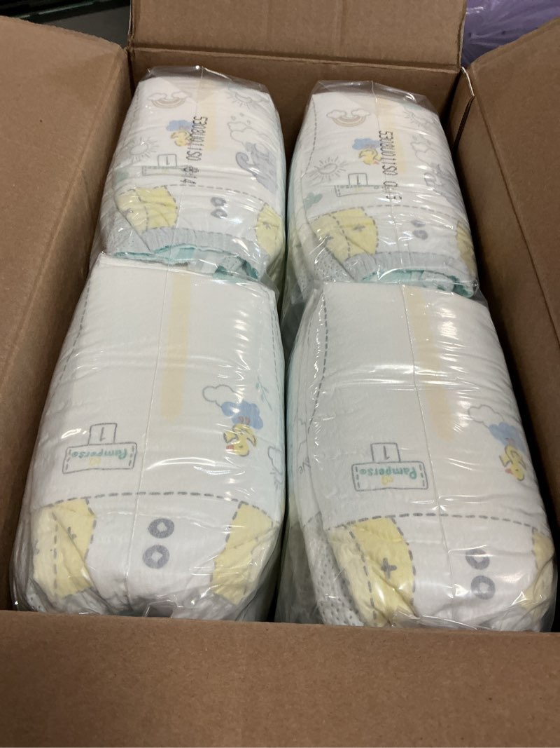Condition photo showing New/Like New for Pampers Swaddlers Diapers, Size 1 (8-14 lbs), 164 Count, Absorbent, Keeps Baby Dry and Comfortable, Skin Safe Disposable Baby Diaper Size 1 164