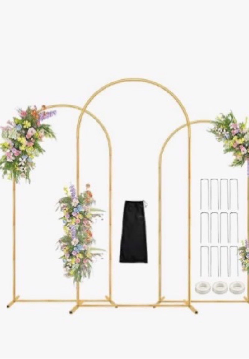 tuddanvp arch backdrop stand - 3pcs (7.2ft, 6.6ft, 6ft) upgraded metal arch backdrop stand - easy to