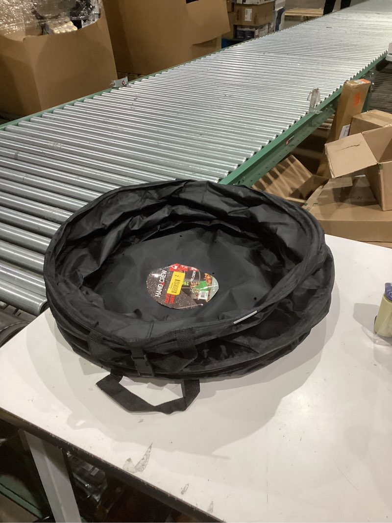 Condition photo showing Good Condition for Hand Crew Collapsible Laundry Basket Foldable Mesh Pop Up Hamper with Handles for Laundry Room, Bathroom, Kids Room, College Dorm, Travel, Storage Organizer Black Large Black