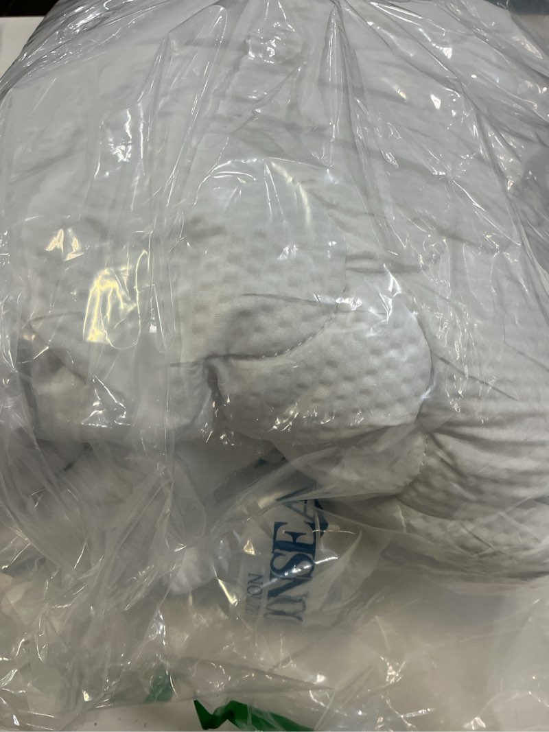Condition photo showing Good Condition for twin mattress pad cover, air mattress topper quilted fitted twin size | down alternative fiber, super soft breathable and noiseless, 15-23'' deep pocket case fabric :microfiber fill: polyester skirt:polyester twin 15"-23" deep