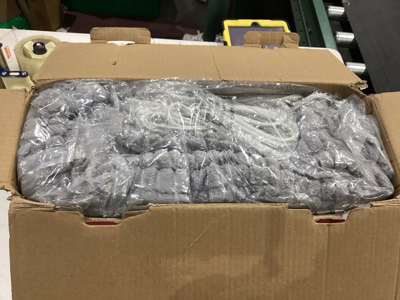 Condition photo showing Good Condition for Homemate Electric Heated Blanket Queen Size - 84"x90" Heating Blanket Queen Size Dual Control 1/2/4/6/8 Hours Auto-Off 10 Heat Level Over-Heat Protection Soft Flannel Sherpa ETL Certification Light Grey (Striped) 84 Inch x 90 Inch