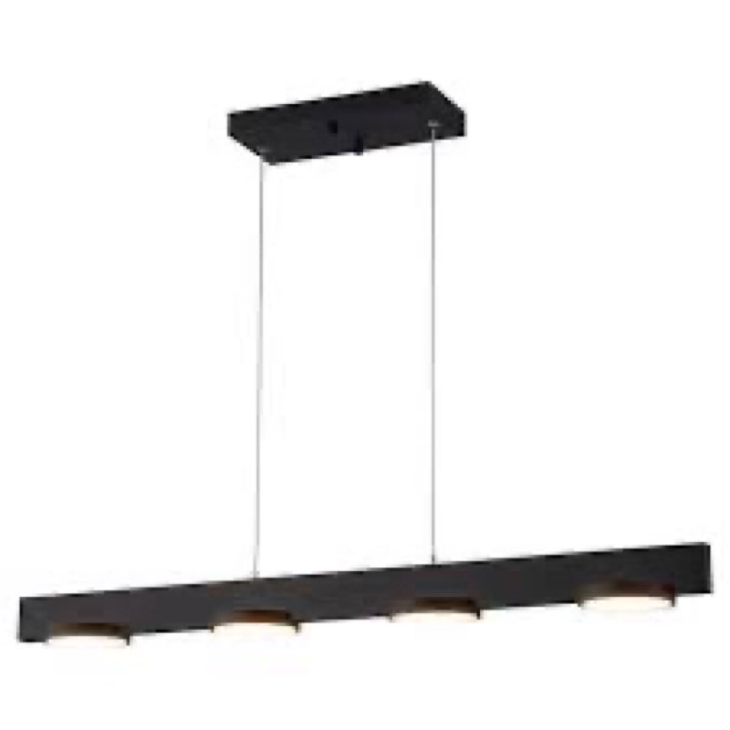 4- light Black Modern Aluminum Dimmable Led Pendant Light With