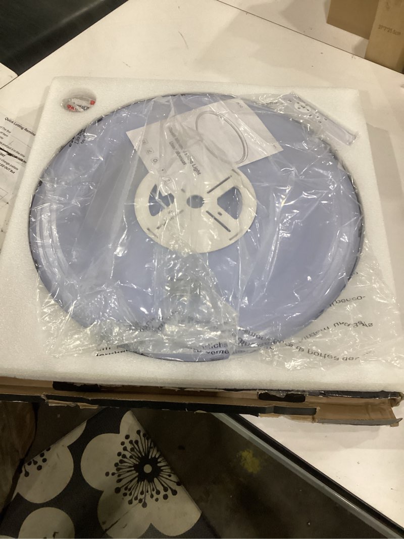 Condition photo showing Good Condition for 19 inch flush mount ceiling light with night light, 45w 4500lm, dimmable led ceiling lights fixture with remote control, 3000k/4000k/6500k selectable, slim bright bedroom light fixture, round black 19 inch black