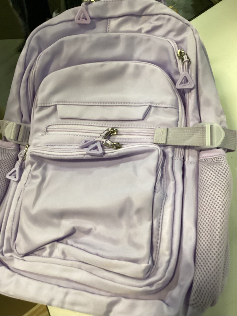 Condition photo showing Good Condition for prlinjsk girls backpack for college high middle school student, (similar)cute aesthetic bookbag for teens women with accessories?purple