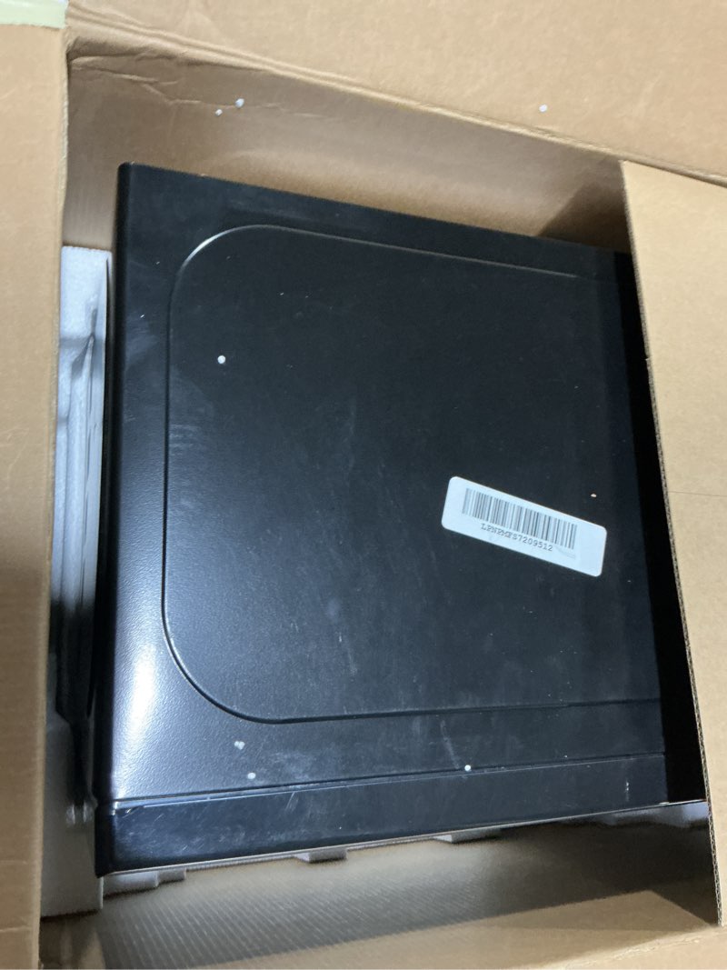 Condition photo showing As Is for BLACK+DECKER EM720CB7 Digital Microwave Oven with Turntable Push-Button Door, Child Safety Lock, 700W, Stainless Steel, 0.7 Cu.ft 0.7 cu. ft.