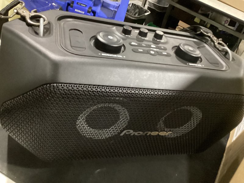 Condition photo showing As Is for doesnt power on pioneer pbm5 portable bluetooth boombox party speaker