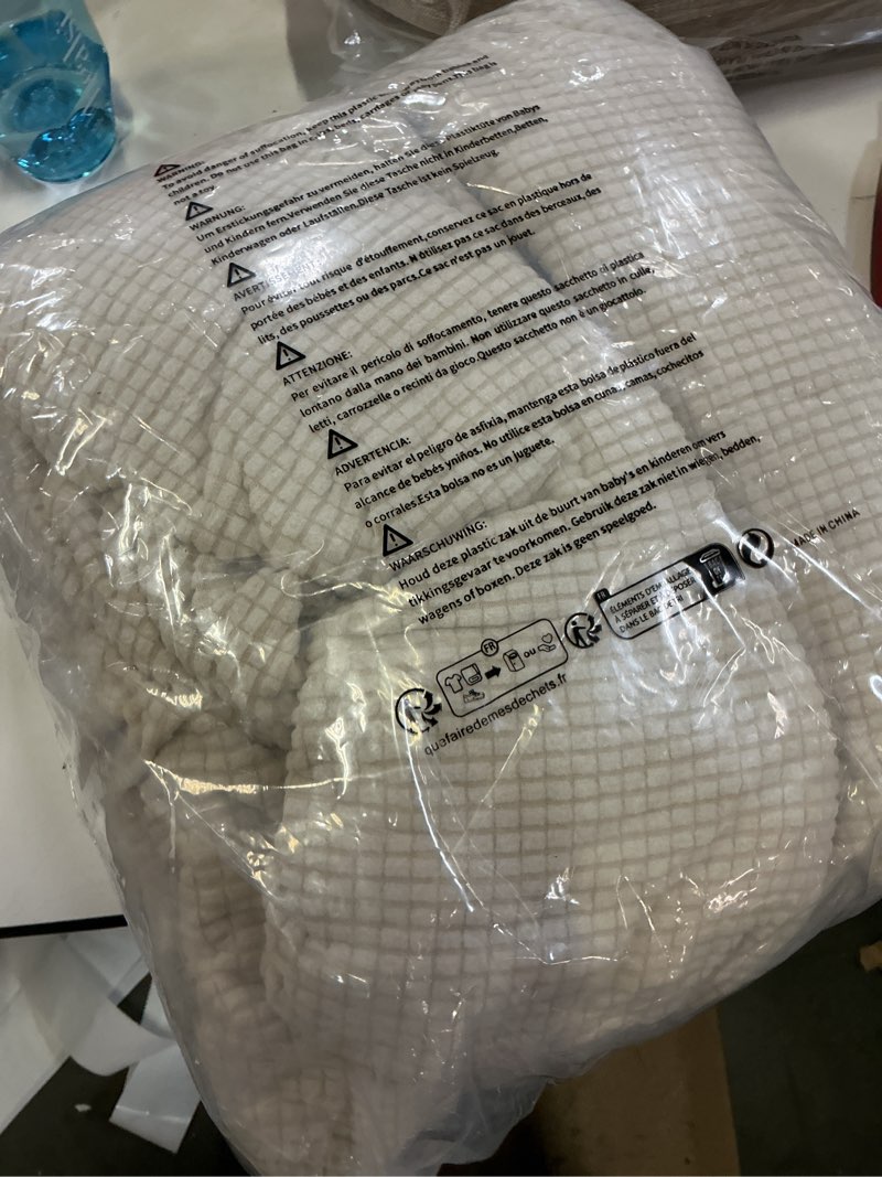 Condition photo showing Good Condition for h.versailtex loveseat cover 2 piece furniture protector suit for t cushion/box cushion loveseat cover for leather, rich textured high spandex jacquard fabric small checks (natural) loveseat natural