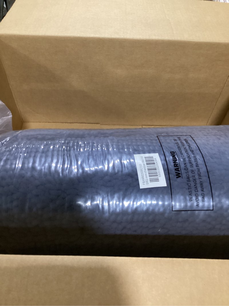 Condition photo showing Good Condition for muddy mat® | super absorbent door mat indoor, microfiber quick dry chenille entryway rug, non-slip front door mat, indoor mats for entryway, machine washable pet rug, charcoal 36" x 120"