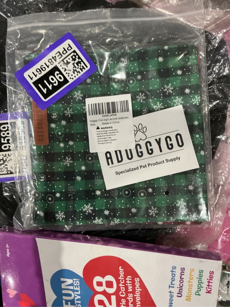 Condition photo showing New/Like New for adoggygo 2 pack dog bandanas christmas, classic plaid snowflake pet scarf, premium durable fabric, multiple sizes offered, christmas bandanas for small medium dogs pets (small, red&green) small christmas-4