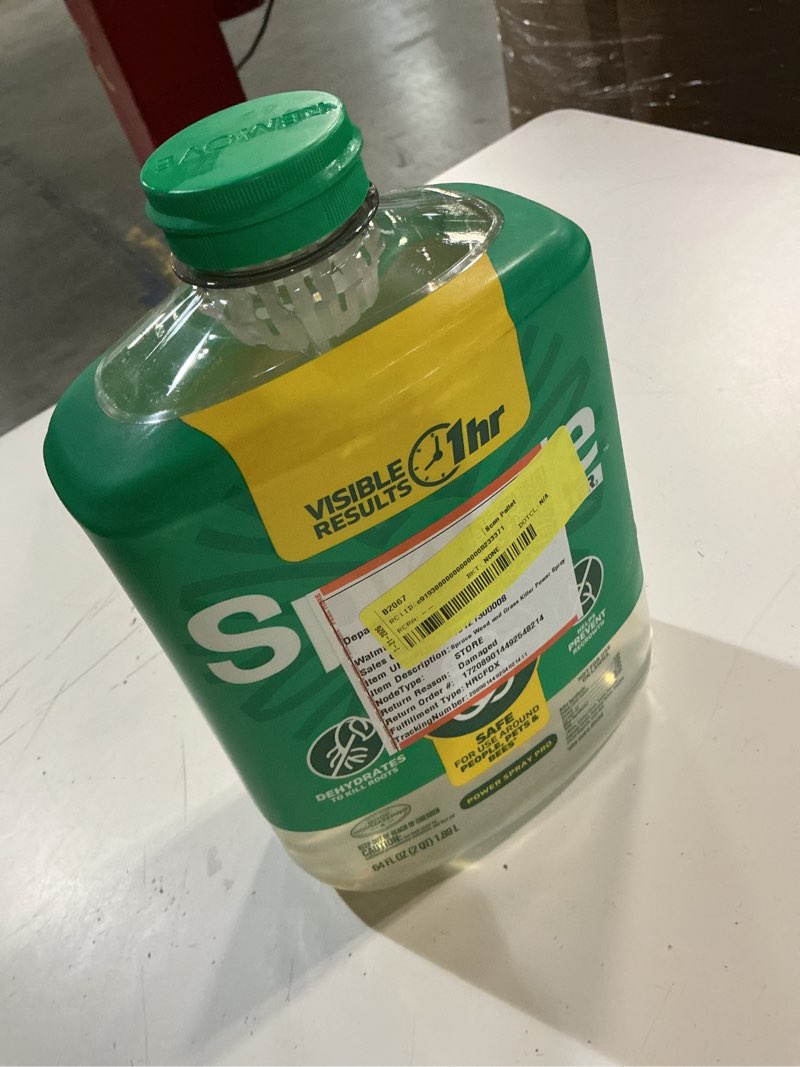 Condition photo showing Good Condition for spruce weed killer refill - versatile weed & grass killer? for flower beds, driveways & mulch beds - no pour, no mix, no mess refill - kills dandelions, crabgrass & more (64 oz)