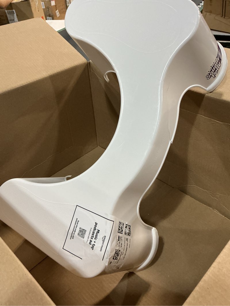 Condition photo showing As Is for squatty potty the original bathroom toilet stool, 7 inch height, white white 7 inch