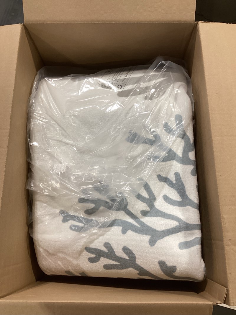 Condition photo showing As Is for Tritard Coastal Area Rugs Nautical Beach Themed Non-Slip Machine Washable Rugs Modern Floor Carpet for Living Room Bedroom, 5x7, Blue C3 5' x 7' (Rectangular)