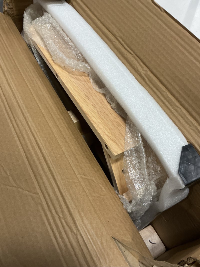 Condition photo showing Good Condition for Small Wood Desk with Drawers, Wooden Computer Desk for Home Office, Study Table with Storage for Small Spaces, Student Sesk for Adults/Students for Drawing (Natural, 31.5in) Natural 31.5in