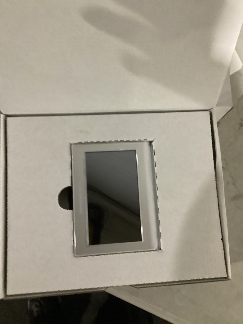 Condition photo showing As Is for honeywell home silver thermostat with wi-fi compatibility