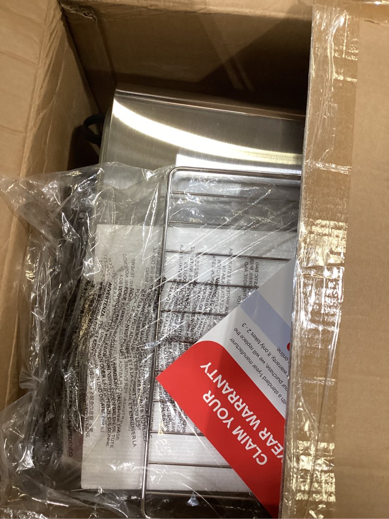 Condition photo showing As Is for Nuwave Combi Steam Oven, Non-Toxic Stainless Steel Multi-Cooker with Air Fry, Sous Vide, Toast & More, 50-450°F Precision, 120 Presets, Moisture Control, Programmable, Easy to Clean, 16 quarts Stainless Steel Steam Oven