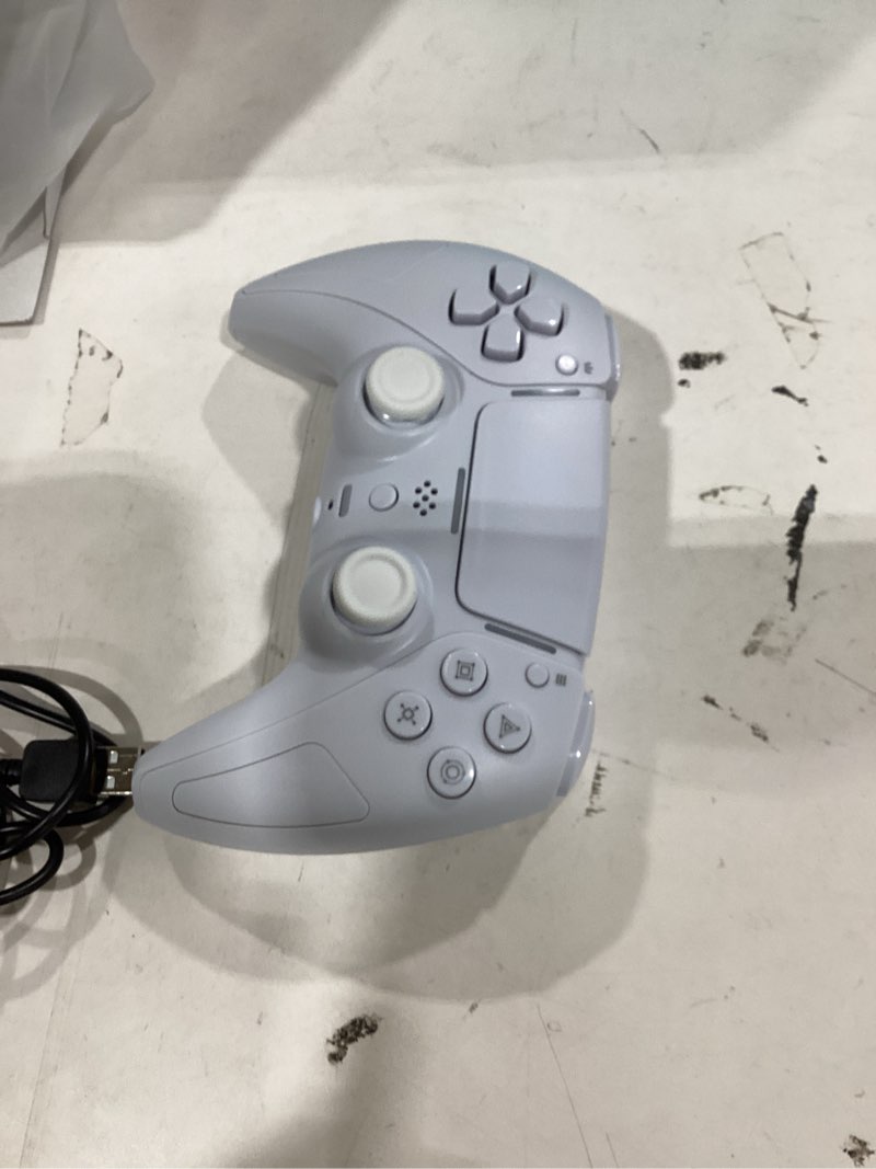 Condition photo showing New/Like New for jddwin led wireless gaming controller for ps5/pc/android/ios/mac/steam deck,hall effect, bluetooth, 3.5mm audio jack, dual vibration, 6-axis motion contro gamepad with speaker (white)