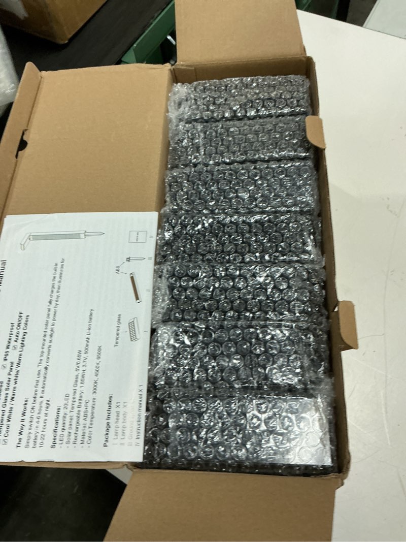 Condition photo showing Good Condition for solar pathway lights outdoor 8 pack, 3 color in 1 bright landscape lighting with cool/warm/daylight white modes, auto on/off, ip65 waterproof for yard garden patio walkway sidewalk lawn decor 8pack