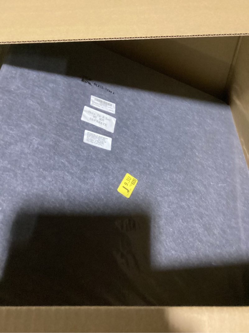 Condition photo showing New/Like New for Kisston 6 Pack Acoustic Desk Divider Desk Partition 24 x 24" Stand Up Freestanding Desk Privacy Panel Noise and Visual Distractions Reducing Table Divider for Student Reception Area Office(Dark Gray)