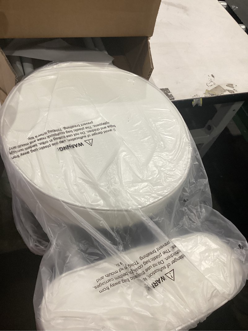 Condition photo showing Good Condition for folding stool,cushioned padded folding bar stool,24inch white height heavy duty portable chair stool with 300lbs capacity for kitchen living room garden camping fishing