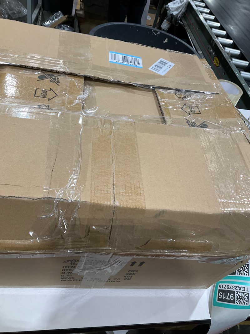 Condition photo showing Good Condition for Drum Chandelier 4-Light, Brass Gold Tiffany Pendant Lighting Fixture with Stained Gradient Green Glass Shade, 16” Round Ceiling Hanging Lamp Kitchen Island Bedroom Dining Living Room