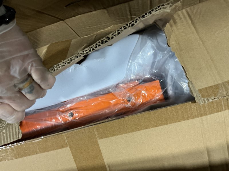 Condition photo showing Good Condition for Wire Spool Rack, Portable Cable Caddy, Swivel Caster Wheels with Brake, Steel Fully welded Wire Rack Dispenser for up to 28" Diameter Spools, 220 lbs Capacity, Yellow Yellow Cable Caddy With Brake Wheels