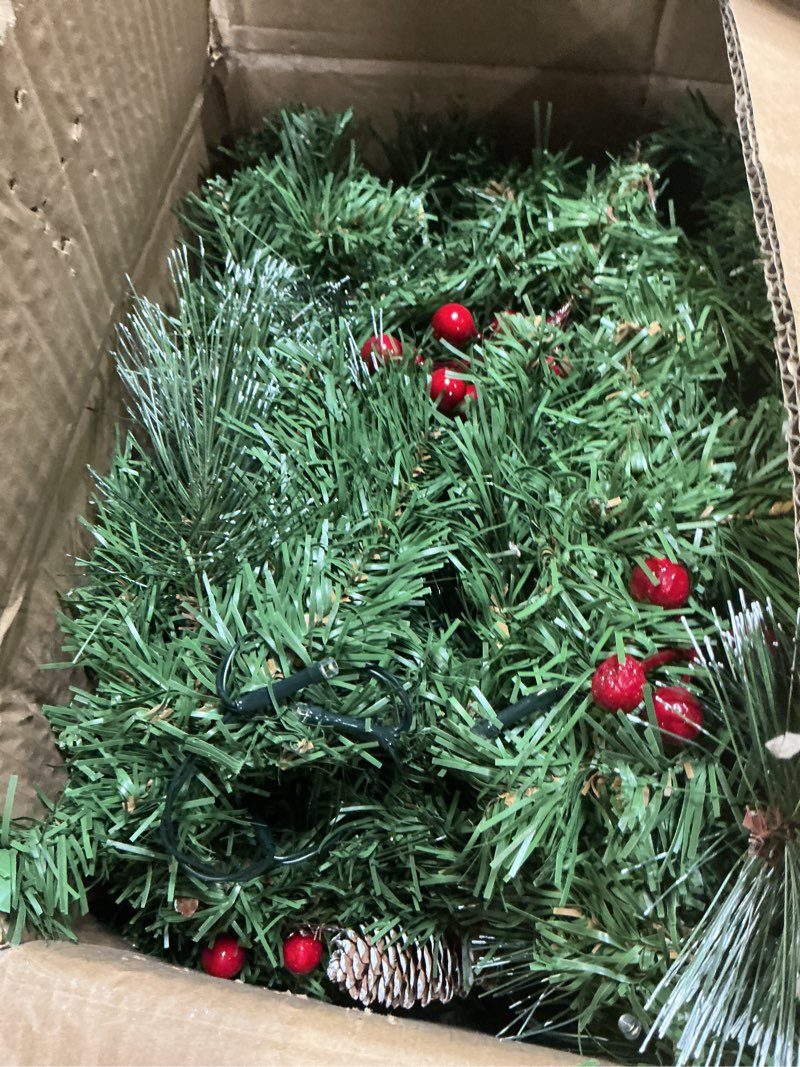 Condition photo showing Good Condition for Similar Total 18 Ft Extra Long Prelit Christmas Garland Outdoor 200 Warm White Lights 8 Modes Timer Xmas Gar