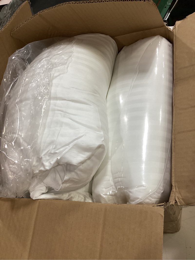 Condition photo showing Good Condition for beckham hotel collection bed pillows king size set of 2 | down alternative pillow for back, stomach or side sleepers king white