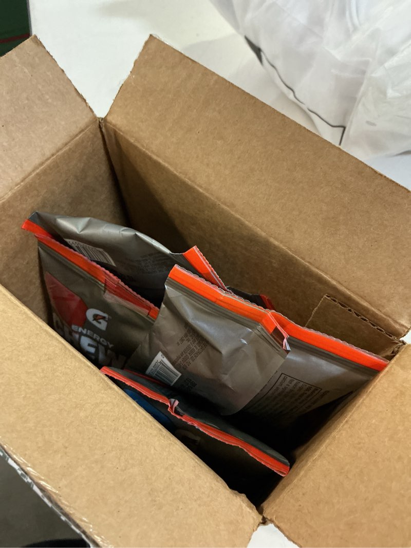 Condition photo showing Good Condition for (bb-mar-11-27)gatorade energy chews, 4 flavor variety pack, 1.06 oz pouches, (8 pack) | caffeine free, b12, 100 calorie pouches