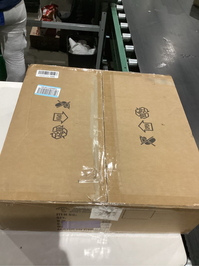 Condition photo showing As Is for 20'' Low Profile Ceiling Fans with Lights Modern Flush Mount Wood Ceiling Fan and Remote Dimmable LED 20 Inch Wood