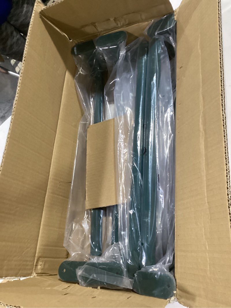 Condition photo showing Good Condition for Barcaloo 22 Inch Grab Handle Bars for Backyard - Set of 6, Green Metal Safety Handles for Kids Indoor or Outdoor for Backyard, Basement Ceiling, Playground Ladder, Jungle Gym, Monkey Bars, Swing Set 22 Inch Green