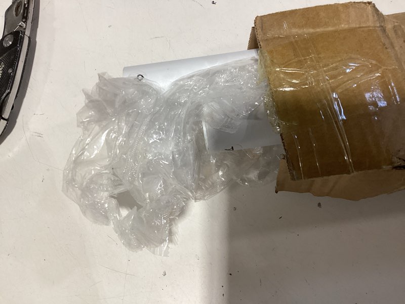 Condition photo showing Good Condition for tension curtain rods 51-148in (4.25-12ft), long curtain rod no drilling for window treatment rod, outdoor curtain rod for patio, adjustable spring tension rod, easy to install, tool-free, white 51-148 inches white