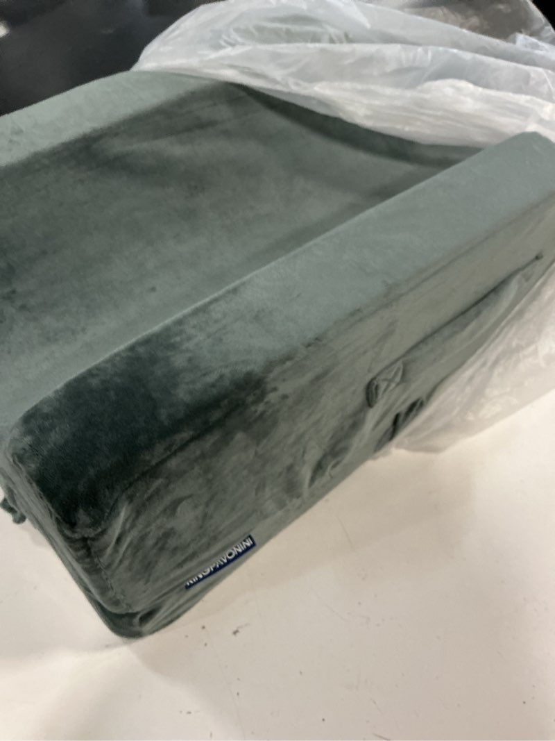 Condition photo showing item condition for KingPavonini 4-Height Adjustable Leg Elevation Pillows for After Surgery with Ergonomic Curve, Memory Foam Wedge Pillow for Legs Swelling and Pain Relief, Knee Replacement Recovery Aids (Single Leg) Single Leg (Upgraded) Grey