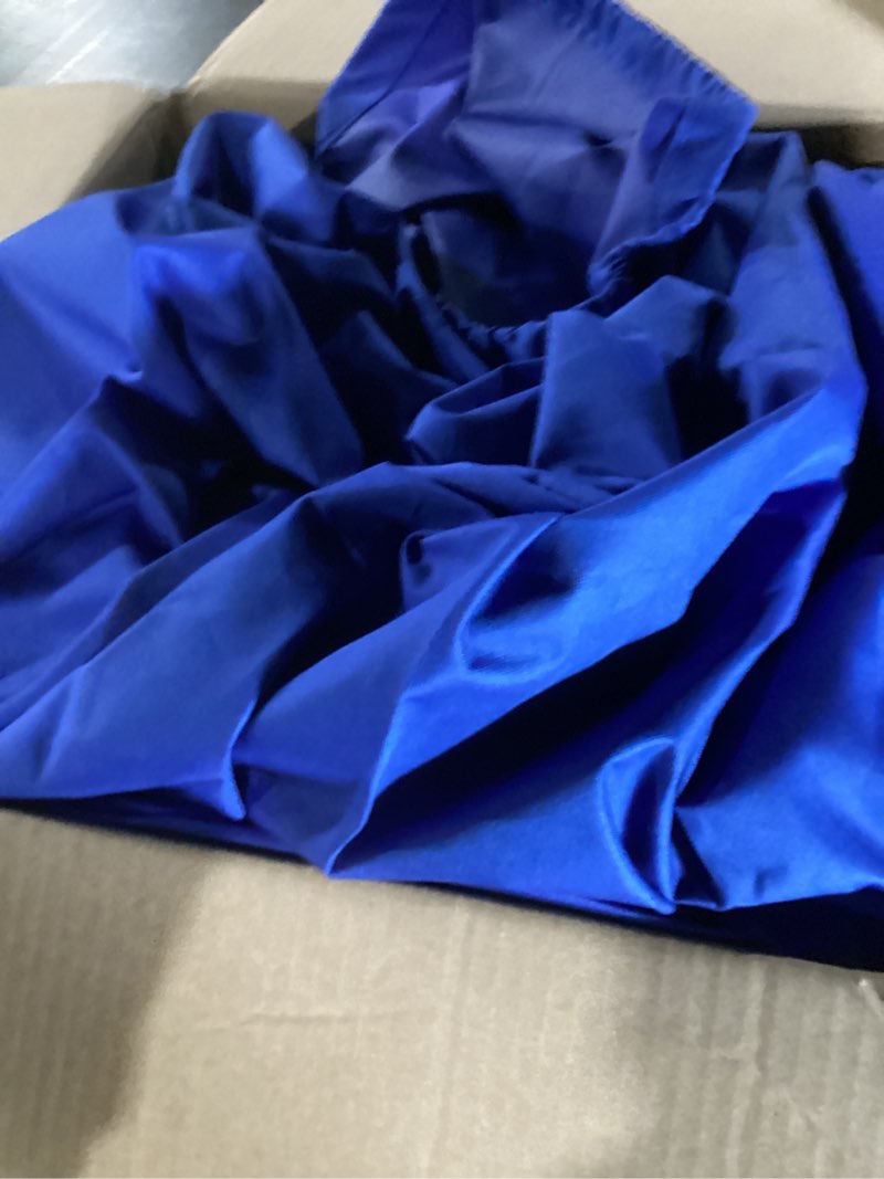 Condition photo showing New/Like New for rvmasking upgraded 1200d t-top boat cover 100% waterproof heavy duty tear-resistant polyester with motor cover for center console boat with t top roof, 26'-28' long beam width up to 116", blue length:26'-28', beam width up to 116" blue