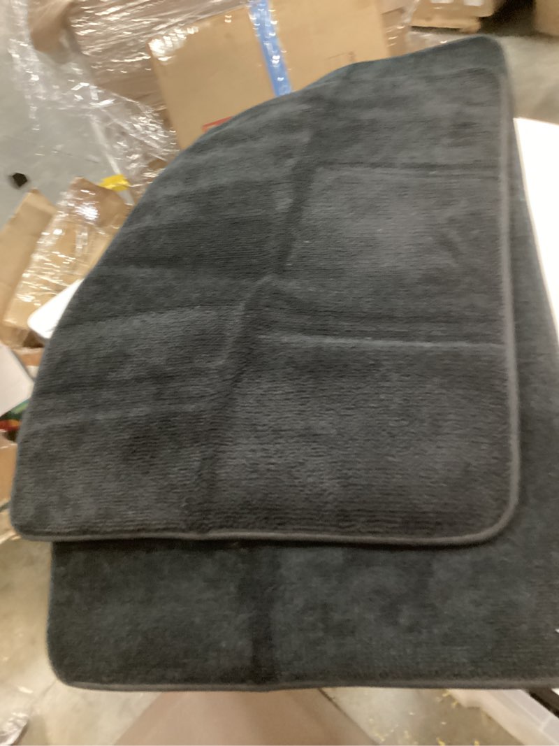 Condition photo showing As Is for ( similar) Yimobra 2 Pieces Memory Foam Bathroom Mat Set, Non Slip - Super Water Absorption Soft Bath Mats Rugs, Thick, Dry Fast, Machine Washable for Bathroom Floor Rug, 17x24+31.5x19.8 Inches, Black
