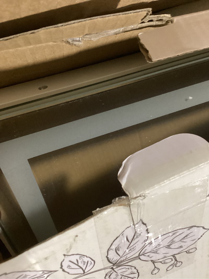 Condition photo showing Good Condition for MINISO Vanity Mirror with Lights-17.7" x 13.8" LED Makeup Mirror, 3 Color Modes Touch Control and Brightness Adjustment Lighting Mirror, 10X Magnifying Glass, 360° Rotation 17.7"L x 13.8"W