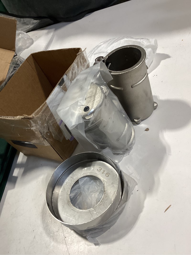 Condition photo showing Good Condition for premium 316 stainless steel pool anchor set - 4‘ inground pool anchor | anchor-escutcheons set | escutcheon ring and pool anchor for 1.90’' pipe pool guide 2 piece set