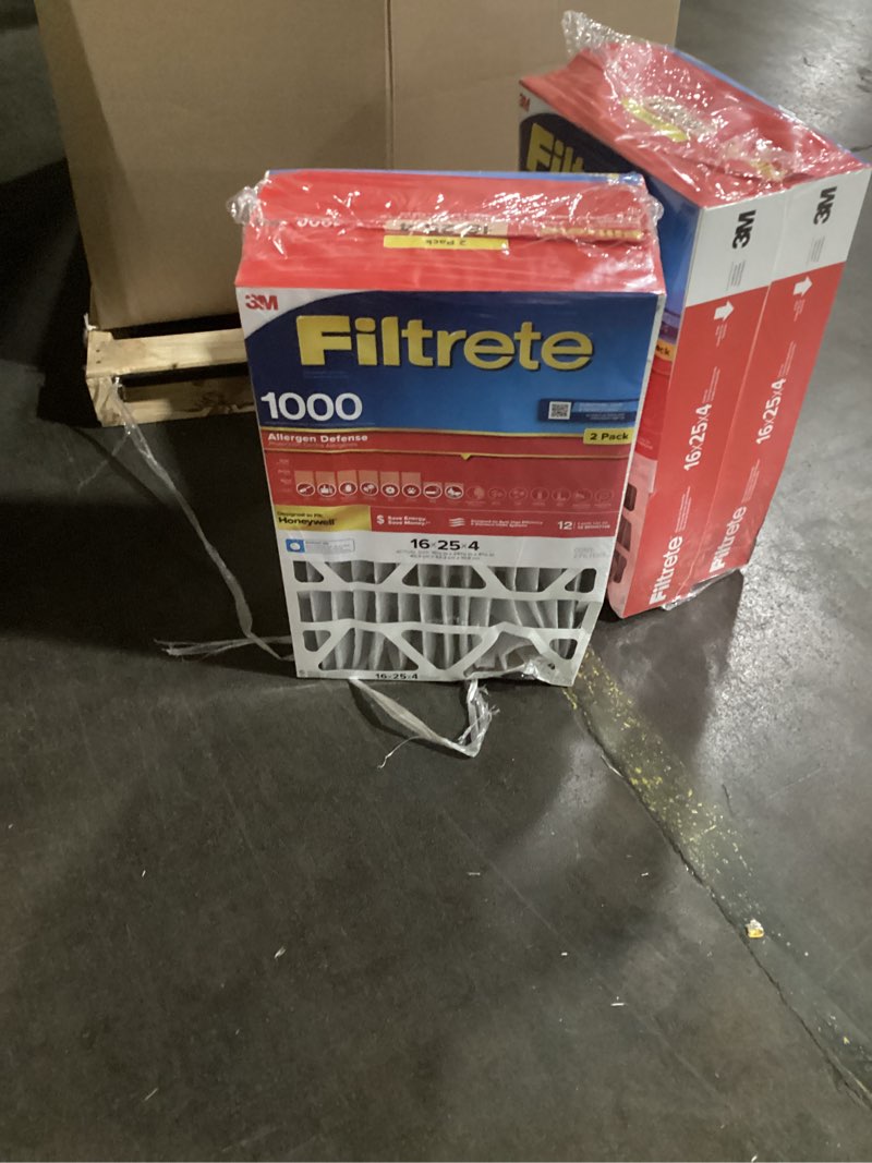 Condition photo showing As Is for Filtrete 16 x 25 x 4 MERV 11 1000 MPR Allergen Defense Electrostatic pleated Air Filter 2 -Pack