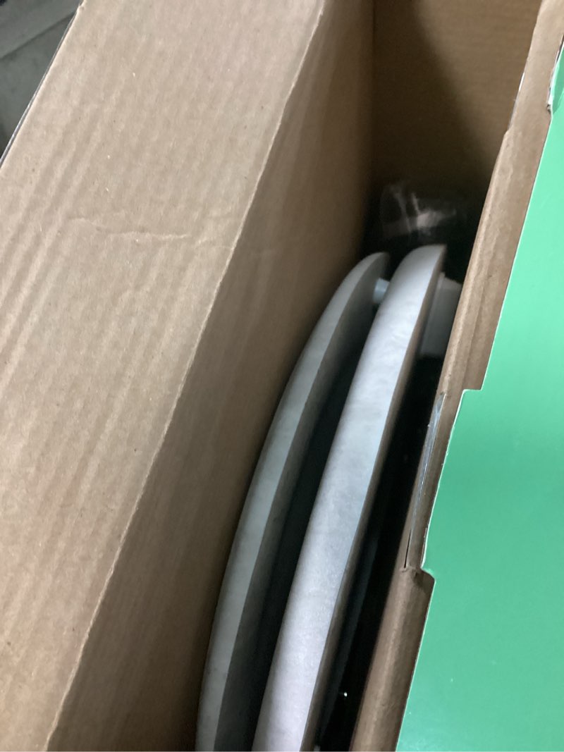 Condition photo showing As Is for toilet seat, slow close, premium moulded wood, quick release, marble gray, piklids, laminated woodgrain finish (round)