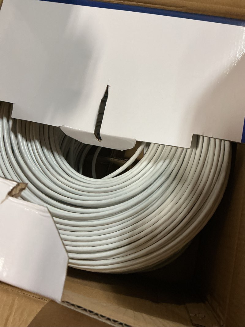 Condition photo showing New/Like New for monk cables | cat6 plenum cable 1000ft | utp, 23awg, 550mhz | dsx-8000 certified | most certified cable of the whole market (white)