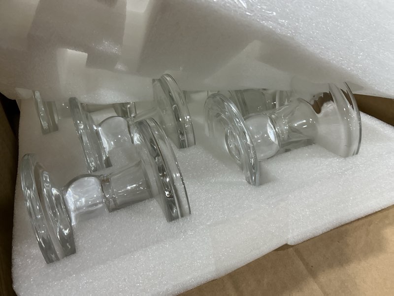 Condition photo showing Good Condition for teenyyou 24 set glass hurricane candle holders 12.6" open ended glass candleholder tube shape bottomless and 2.2" taper clear candlestick holders for wedding party table centerpiece