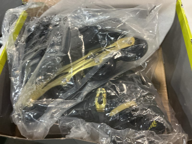 Condition photo showing New/Like New for mammygol inline skates for boys and girls youth, 4 size adjustable roller skates with pu flashing wheels, aggressive inline skates high performance for kids age 6-12 golden medium - big kid (13c-3 us)