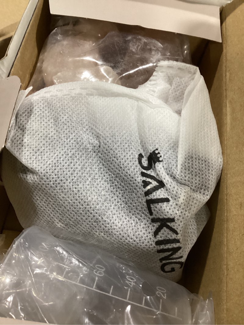 Condition photo showing New/Like New for salking 2-in-1 himalayan salt lamp diffuser, cool mist humidifier, aromatherapy & himalayan salt therapy, 100% pure himalayan salt, ultrasonic essential oil diffuser with ambient glow, 150ml (dark)