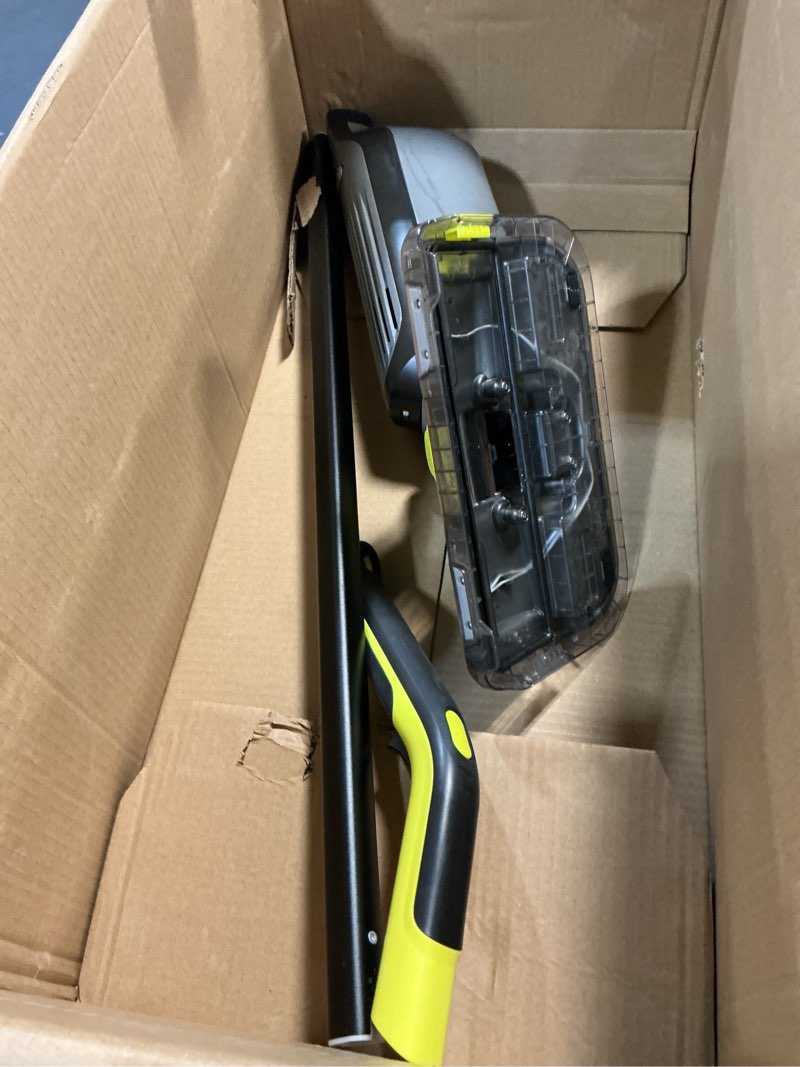 Condition photo showing As Is for shark vacmop cordless hard floor cleaner, vacuum and spray mop, powerful suction, lightweight, led headlights, includes 4 disposable pads, 12oz multi-surface cleaning solution, gray, vm252 gray - 4 pads